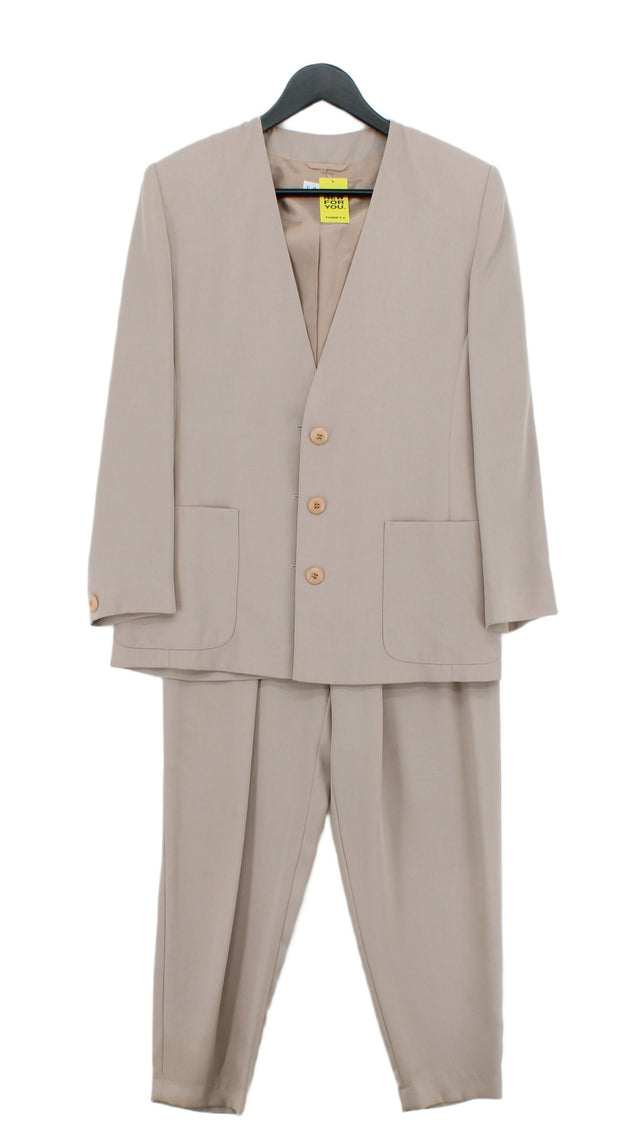 Precis Women's Two Piece Suit UK 10 Tan Polyester with Other