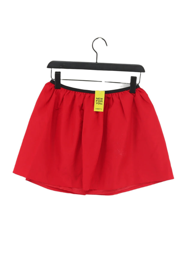 Ralph Lauren Women's Midi Skirt UK 16 Red 100% Polyester