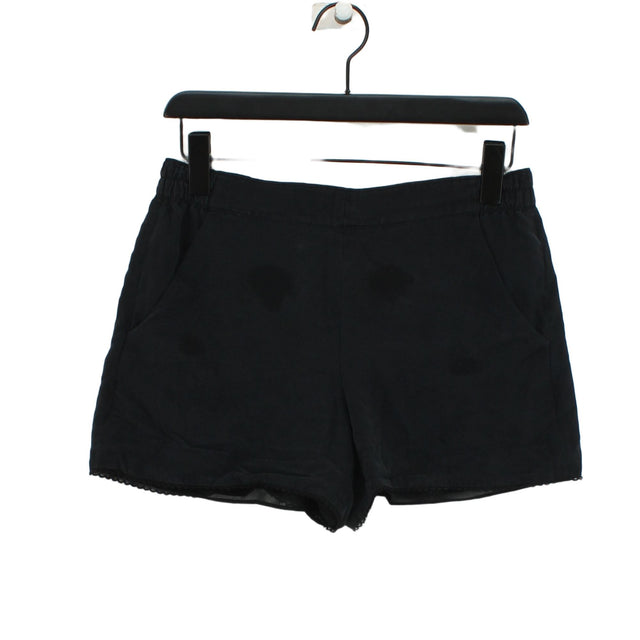 Club Monaco Women's Shorts UK 6 Black Silk with Polyester