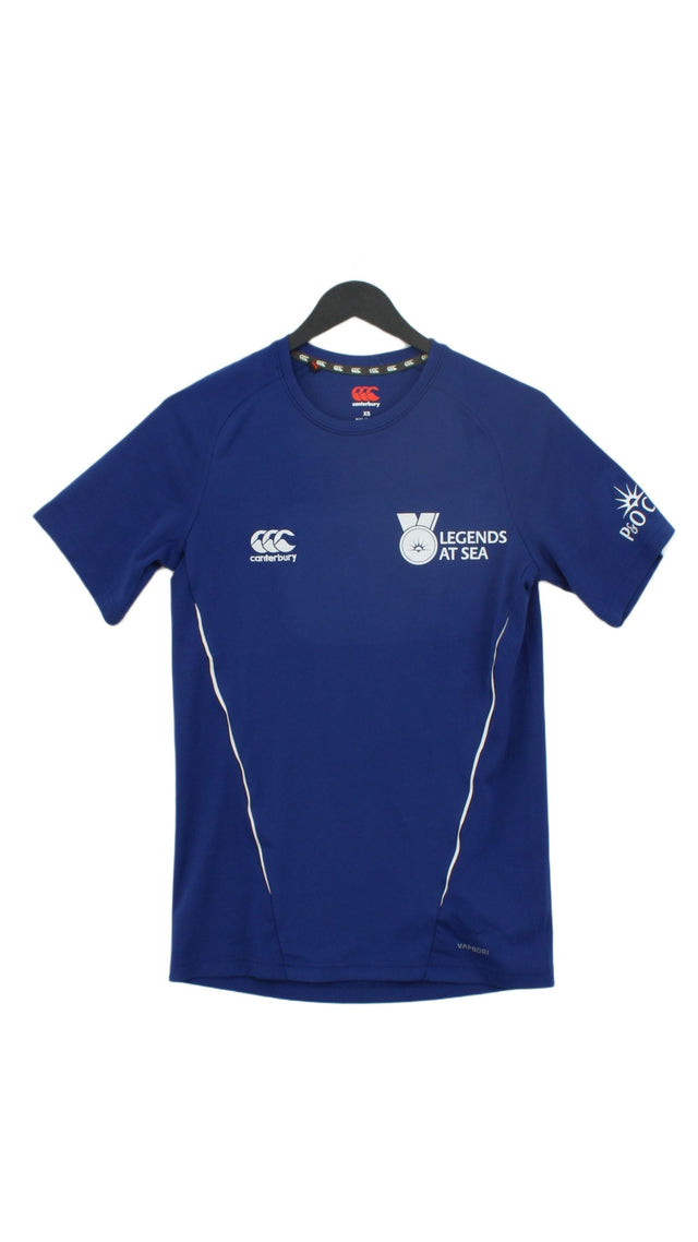 Canterbury Men's T-Shirt XS Blue 100% Polyester