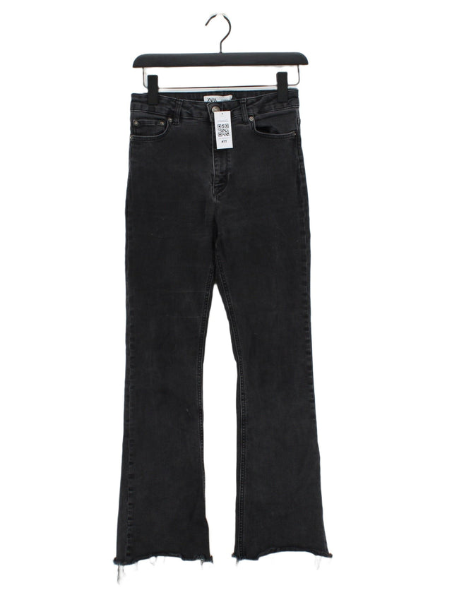 Zara Women's Jeans UK 10 Black Cotton with Elastane, Polyester