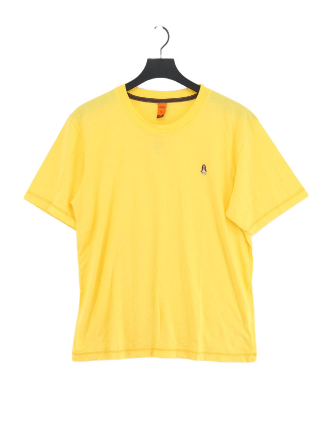 Hush Men's T-Shirt XL Yellow 100% Cotton