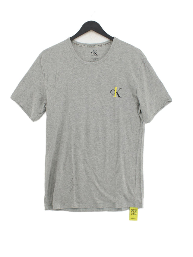 Calvin Klein Men's T-Shirt M Grey 100% Other