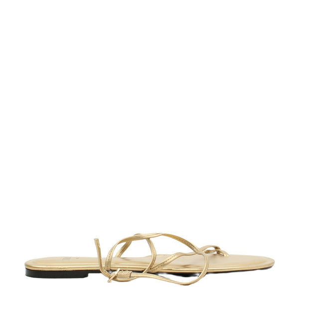 Zara Women's Sandals UK 7 Gold 100% Other