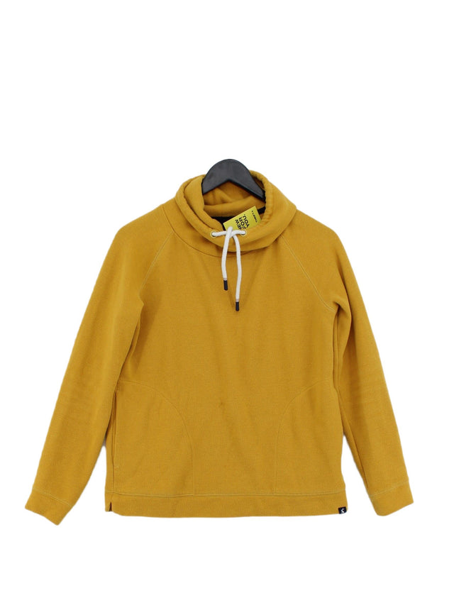 Joules Women's Jumper UK 10 Yellow Cotton with Polyester