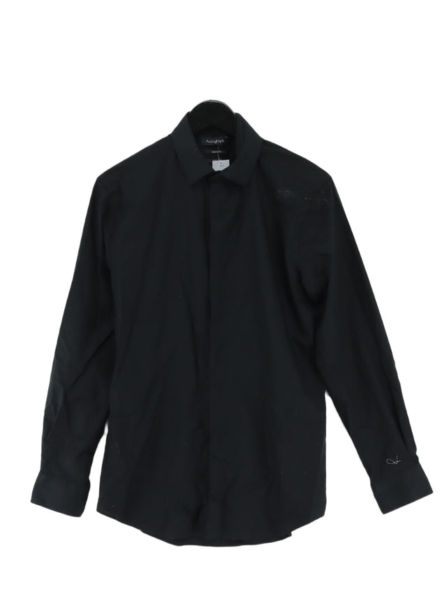 Autograph Men's Shirt Chest: 38 in Black Cotton with Elastane
