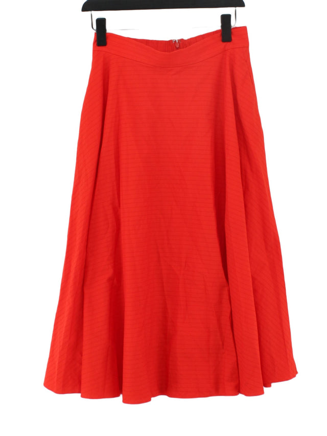 Uniqlo Women's Midi Skirt M Orange Cotton with Elastane, Polyester