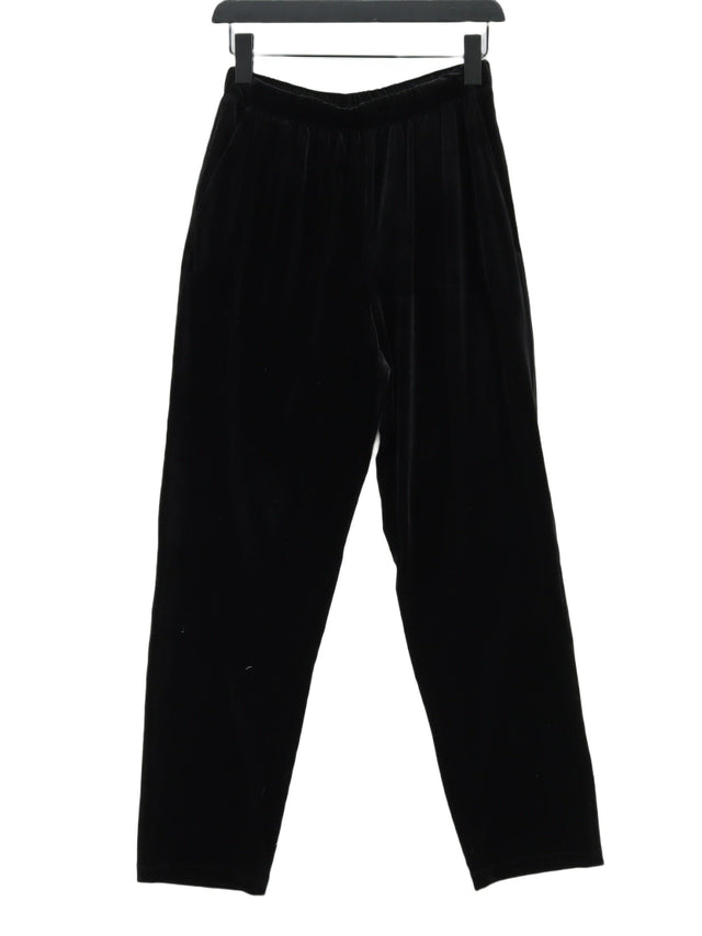 Lands End Women's Suit Trousers S Black Polyester with Elastane, Spandex