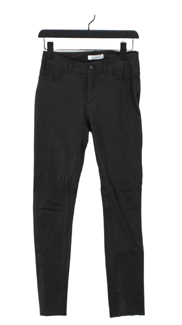 Samsoe&samsoe Women's Suit Trousers S Black 100% Leather