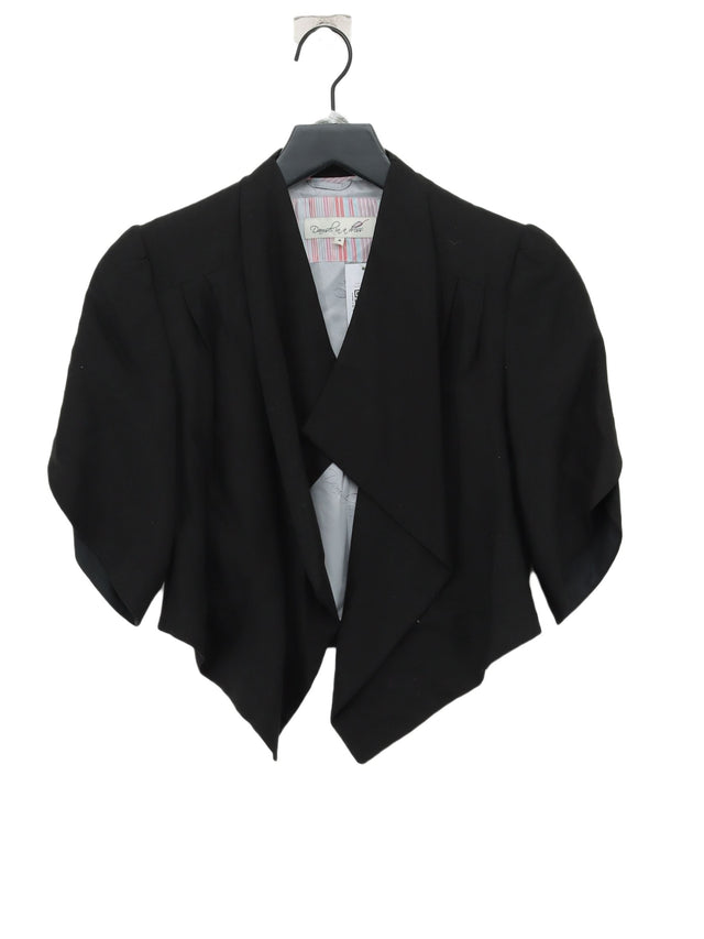 Damsel In A Dress Women's Blazer UK 8 Black Linen with Lyocell Modal, Viscose