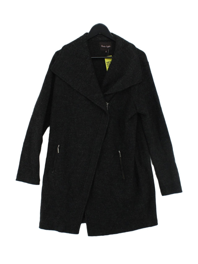 Phase Eight Women's Coat UK 14 Grey Wool with Acrylic, Viscose