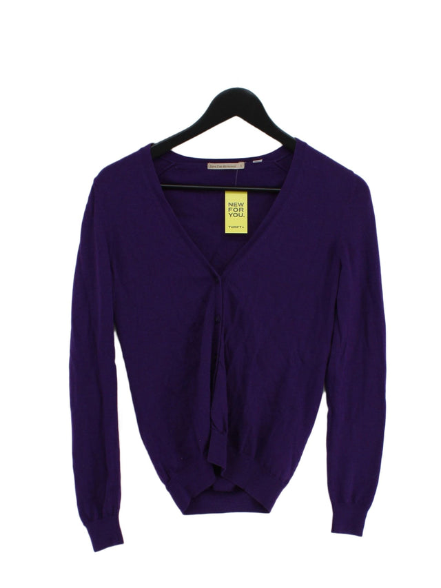 Uniqlo Women's Cardigan S Purple 100% Wool