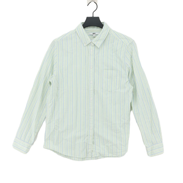 Uniqlo Men's Shirt L Green 100% Cotton