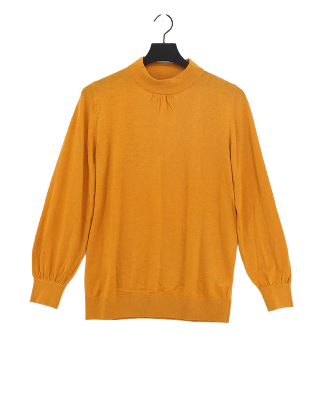 John Lewis Women's Jumper UK 10 Orange Polyester with Acrylic, Nylon, Wool