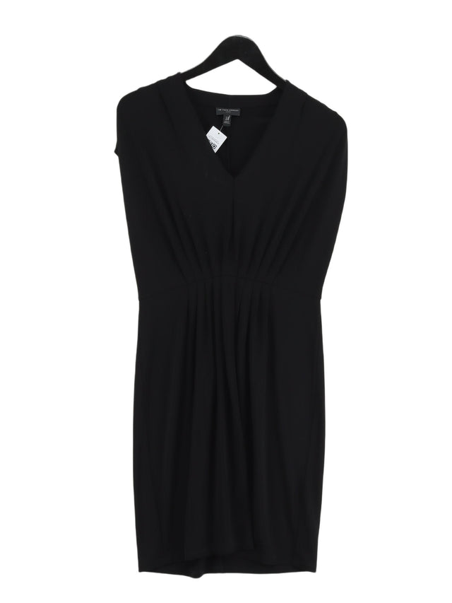 The White Company Women's Midi Dress M Black Viscose with Elastane, Polyester