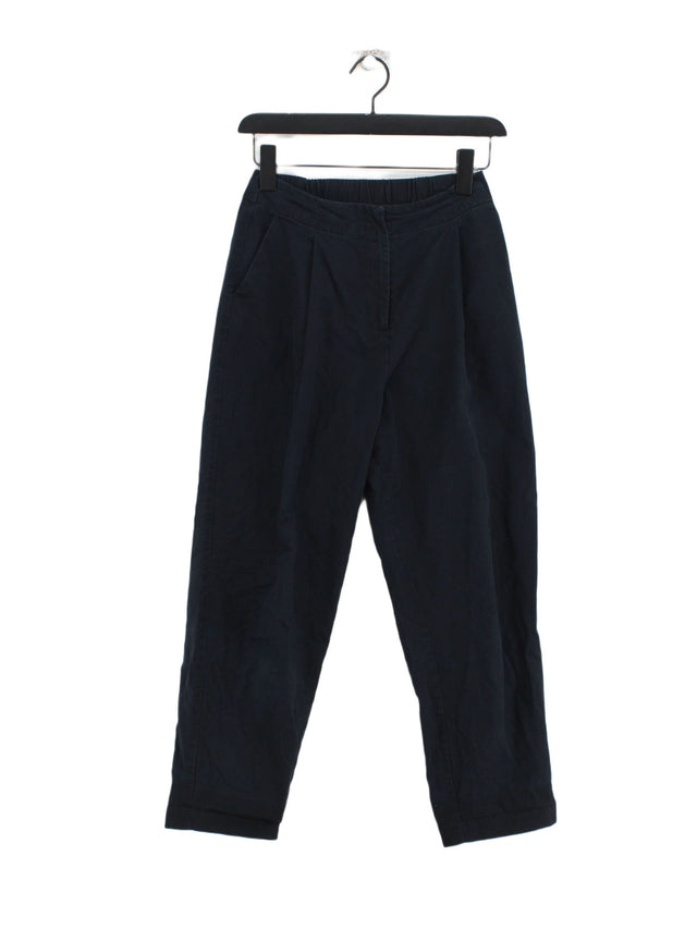 Monki Women's Trousers UK 6 Blue 100% Cotton