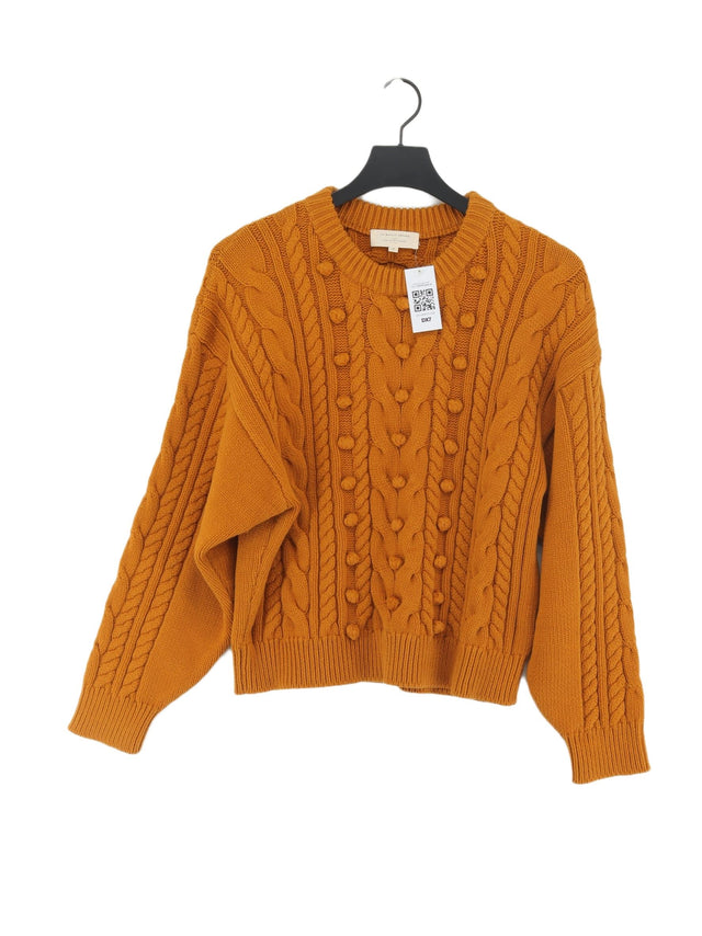 La Maille Sezane Women's Jumper M Tan Cotton with Polyamide