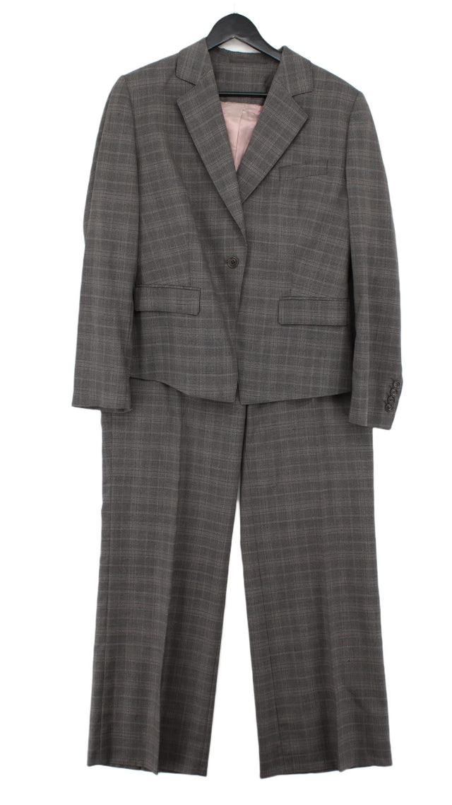 Austin Reed Women's Two Piece Suit UK 16 Grey Wool with Other, Viscose