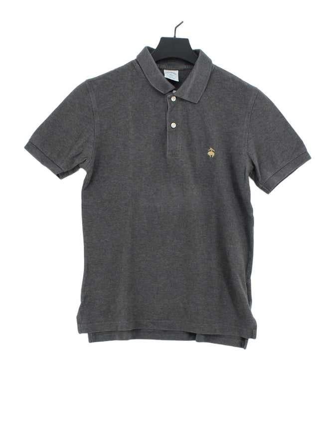 Brooks Brothers Men's T-Shirt S Grey 100% Cotton