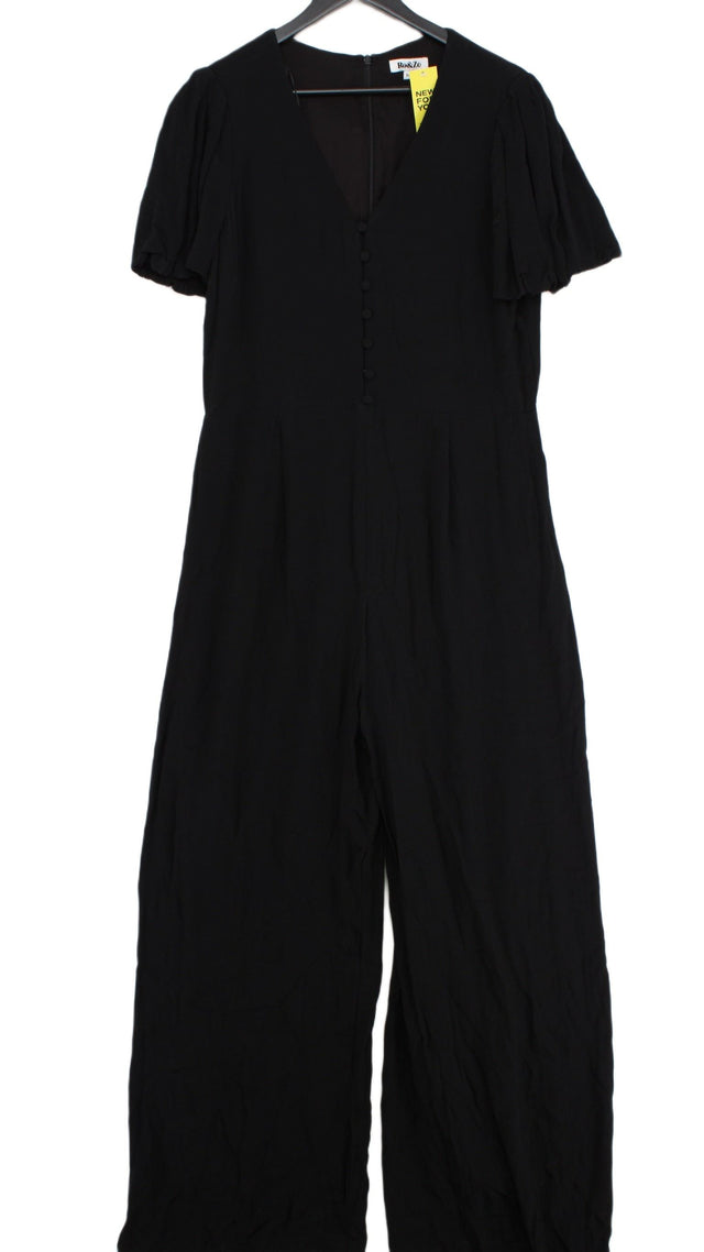 RO&ZO Women's Jumpsuit UK 16 Black 100% Viscose