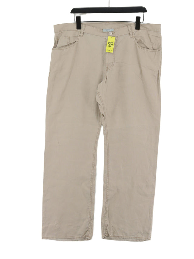 Farhi Men's Suit Trousers W 38 in Tan 100% Linen