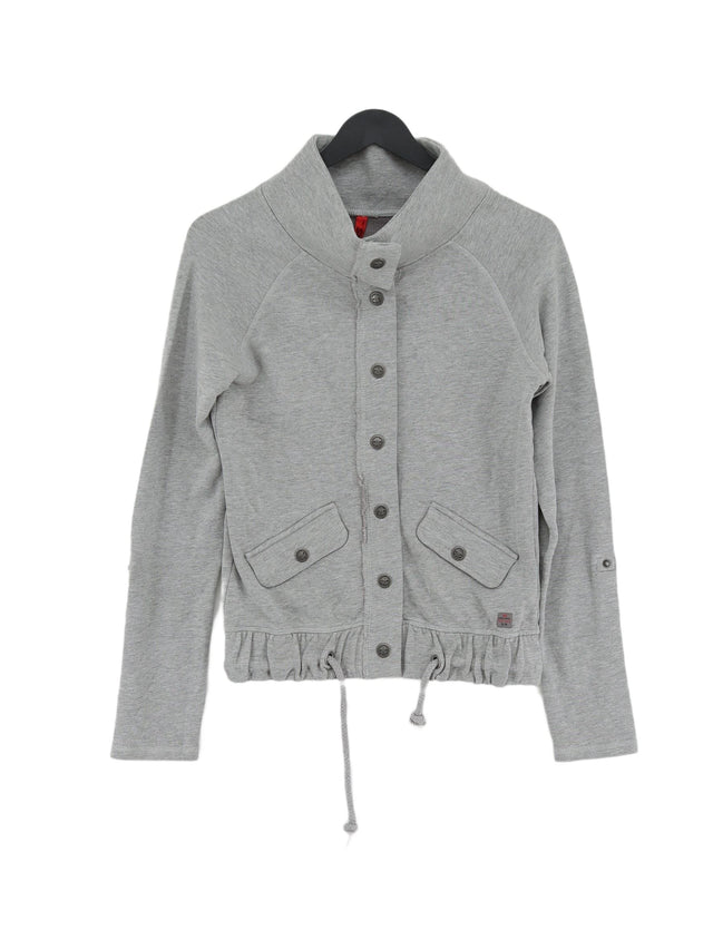 QS By S Oliver Women's Cardigan XS Grey Cotton with Polyester