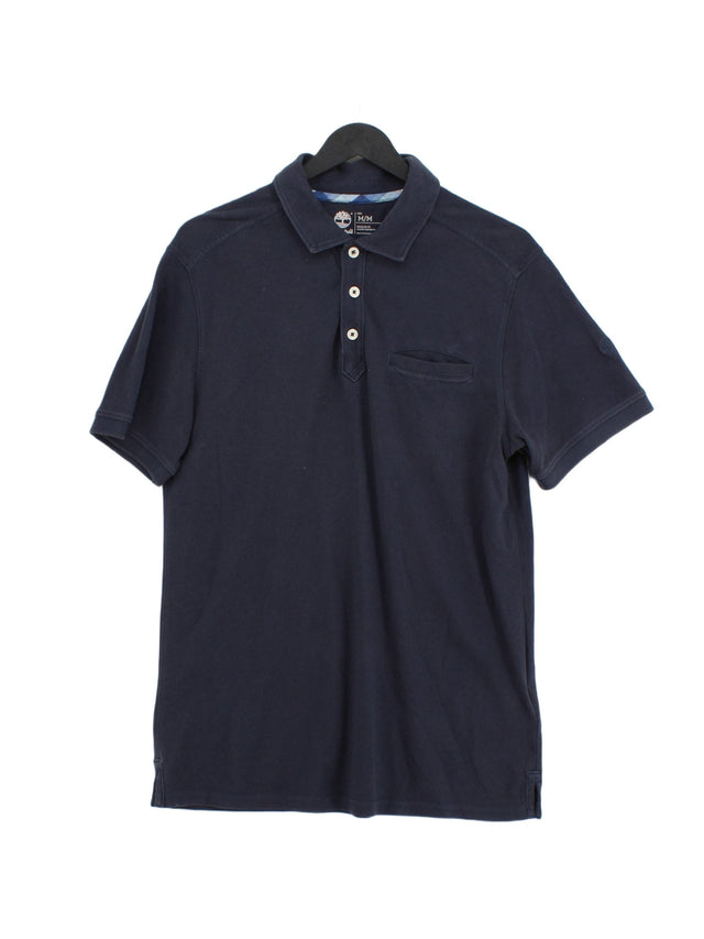 Timberland Men's Polo M Blue Cotton with Polyester