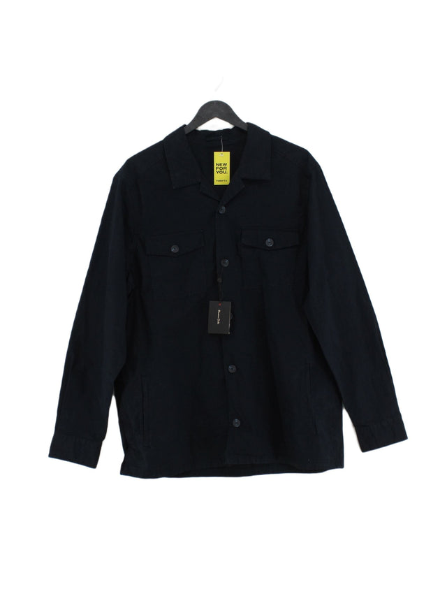 Massimo Dutti Men's Shirt L Black 100% Cotton
