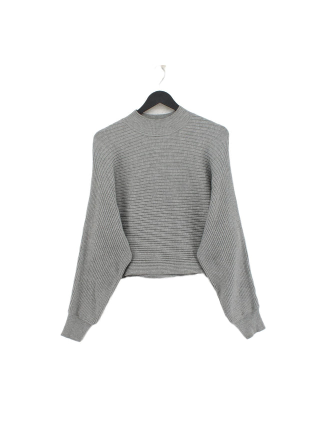 New Look Women's Jumper M Grey Viscose with Polyamide, Polyester