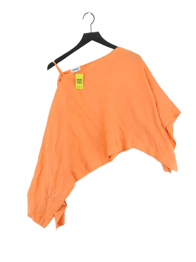 Weekday Women's Top M Orange 100% Silk