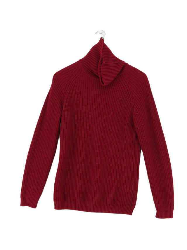 Zara Men's Jumper M Red 100% Cotton