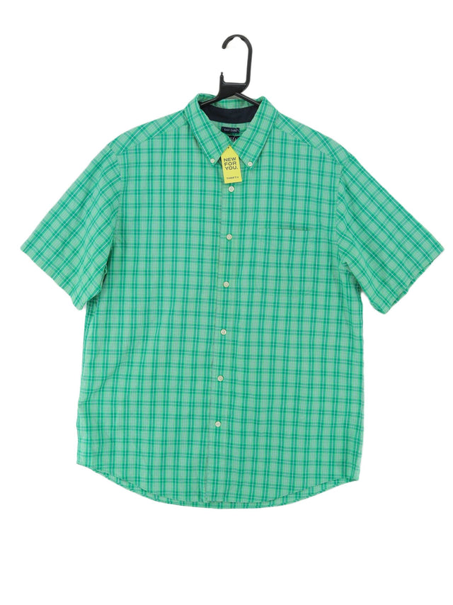 Vintage Chaps Men's Shirt L Green Cotton with Polyester