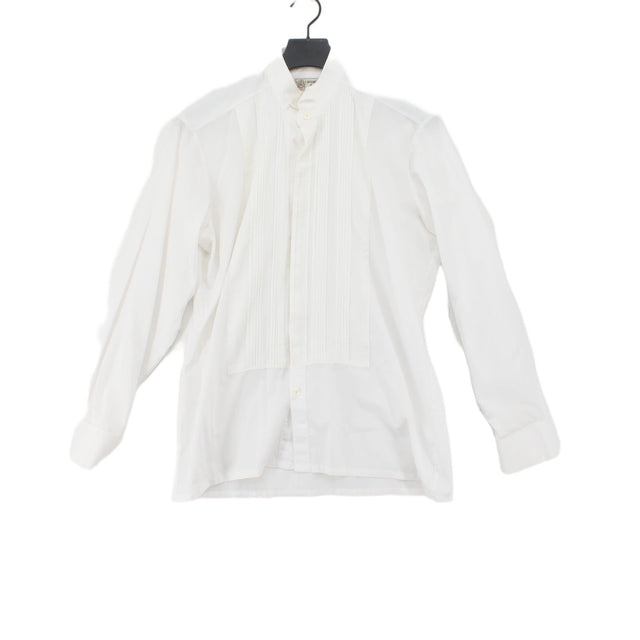 Dunn & Co Men's Shirt Chest: 39 in White Polyester with Cotton