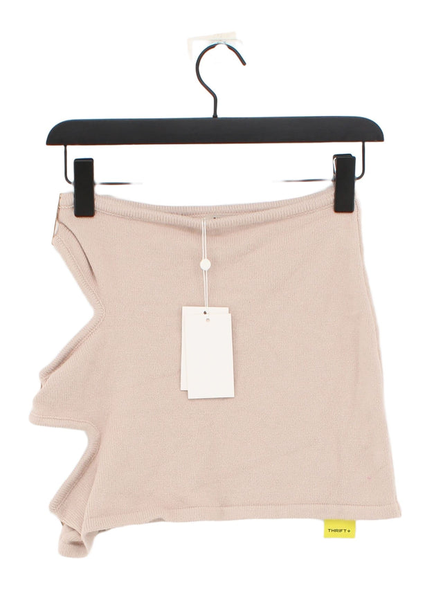 Ruve Women's Mini Skirt Cream Viscose with Nylon, Polyester