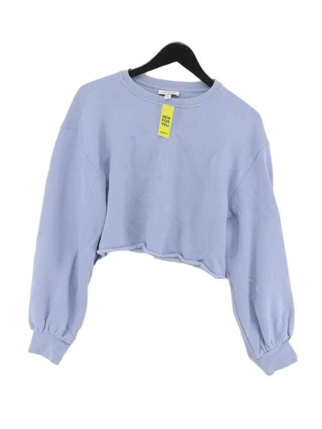 Topshop Women's Jumper M Purple Cotton with Elastane, Polyester