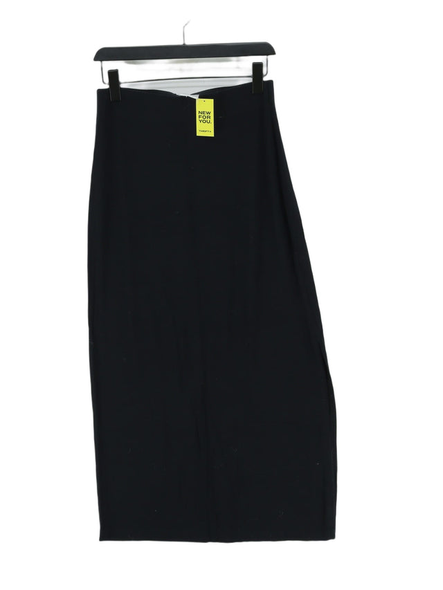Next Women's Maxi Skirt UK 14 Black Viscose with Other