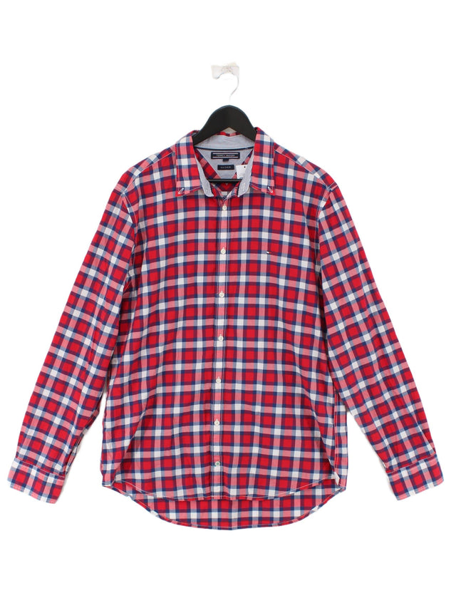 Tommy Hilfiger Men's Shirt XL Red 100% Cotton