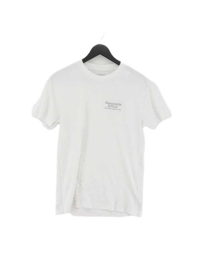 Abercrombie & Fitch Men's T-Shirt S White 100% Cotton
