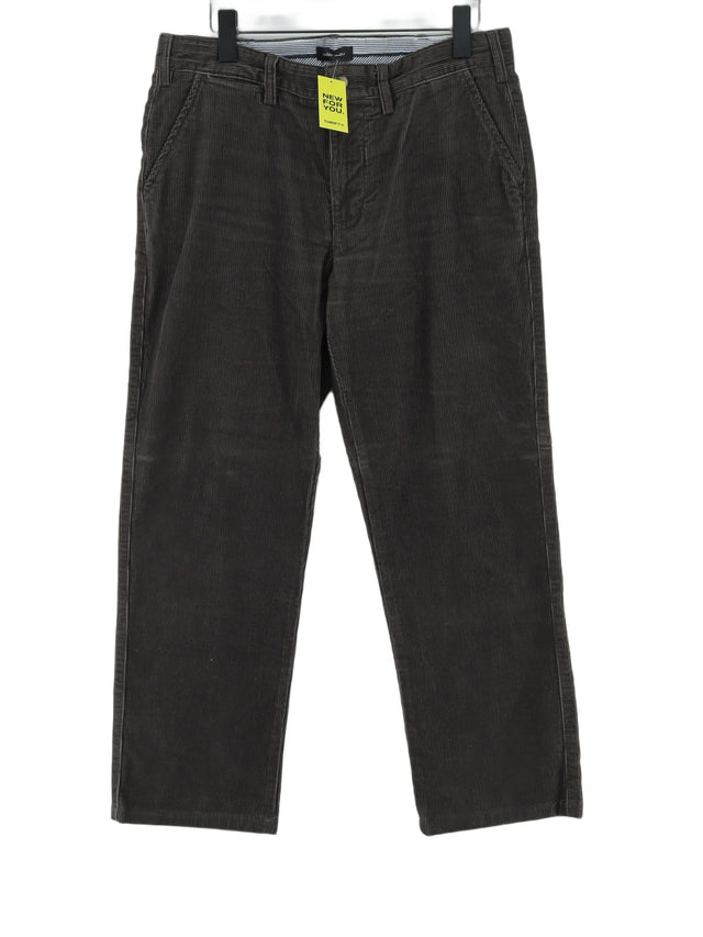 Walker Slater Men's Trousers W 34 in Grey 100% Cotton