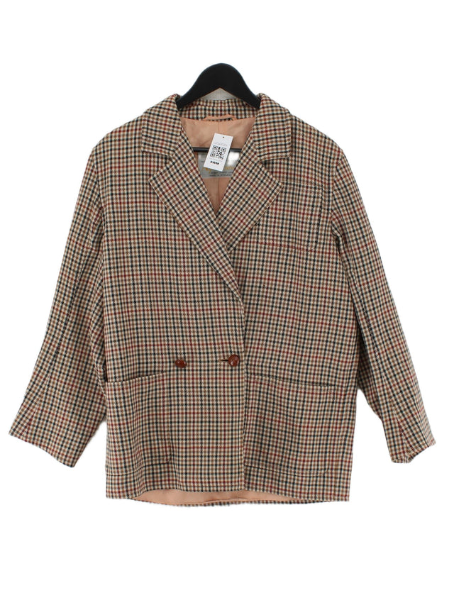 Aquascutum Women's Blazer Chest: 44 in Tan Wool with Other