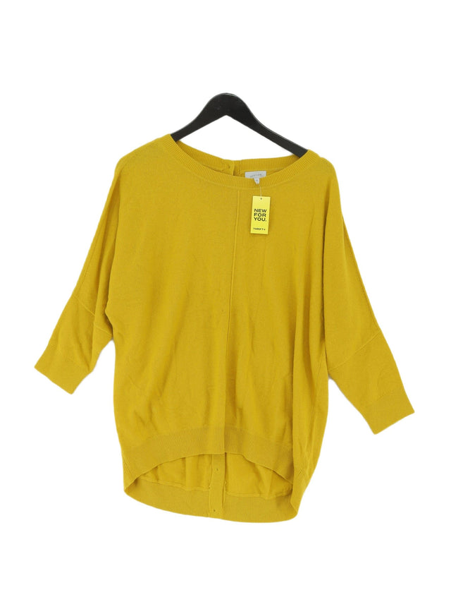 Jigsaw Women's Jumper M Yellow Wool with Cashmere, Polyamide, Viscose