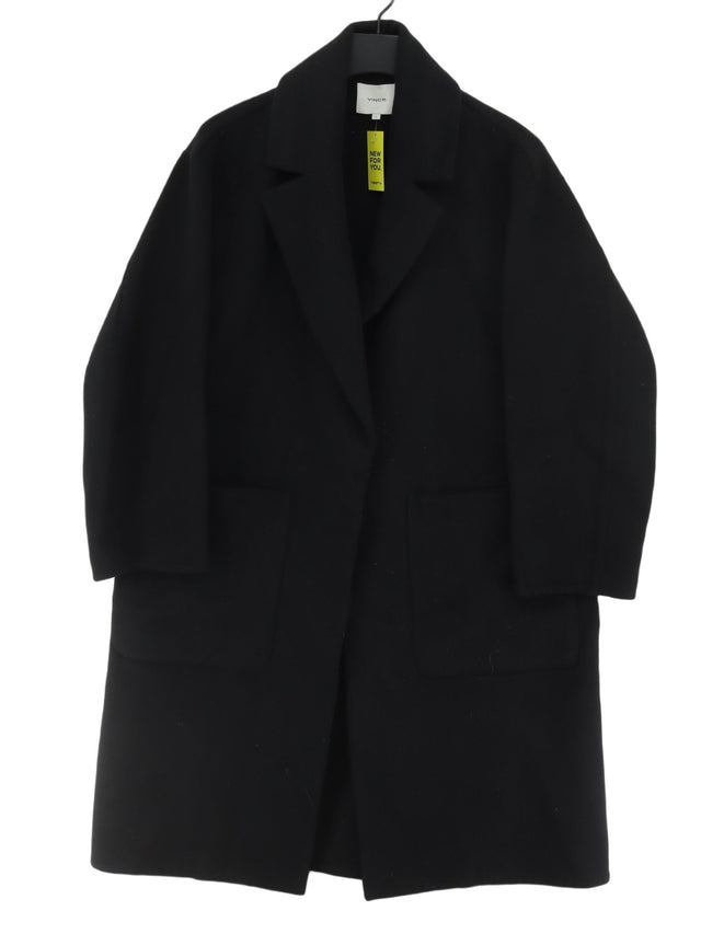 Vince Women's Coat S Black Wool with Nylon
