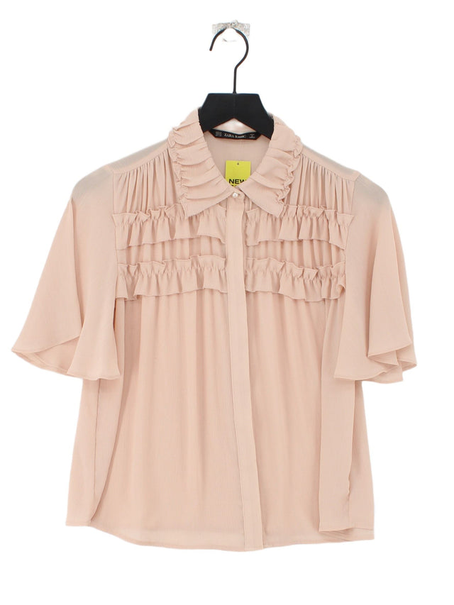 Zara Women's Blouse XS Pink 100% Other