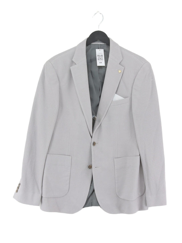 Burton Men's Blazer Chest: 40 in Grey Polyester with Viscose