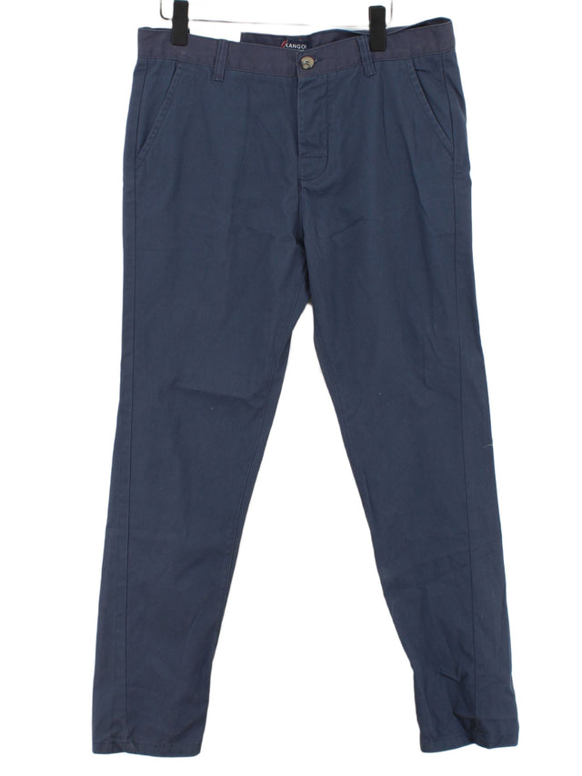 Kangol Men's Trousers W 34 in Blue 100% Cotton