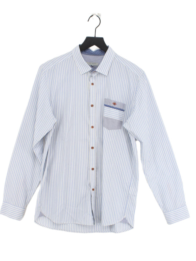 Ted Baker Men's Shirt Chest: 42 in Blue 100% Cotton