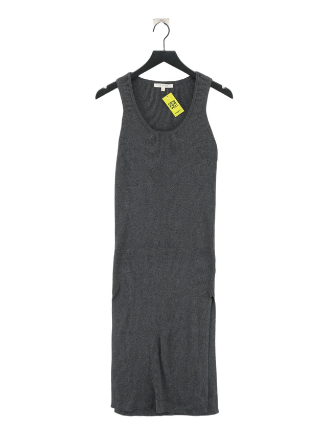 Review Women's Midi Dress S Grey Cotton with Viscose