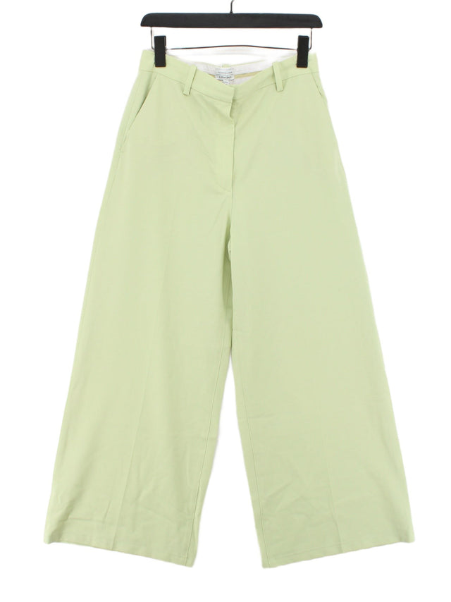 & Other Stories Women's Trousers UK 12 Green Wool with Elastane, Polyester