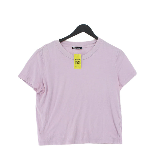 Zara Women's T-Shirt M Purple 100% Other