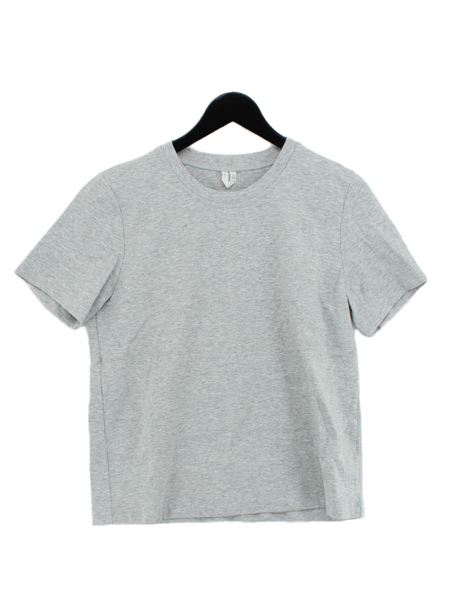 Arket Women's T-Shirt L Grey 100% Cotton